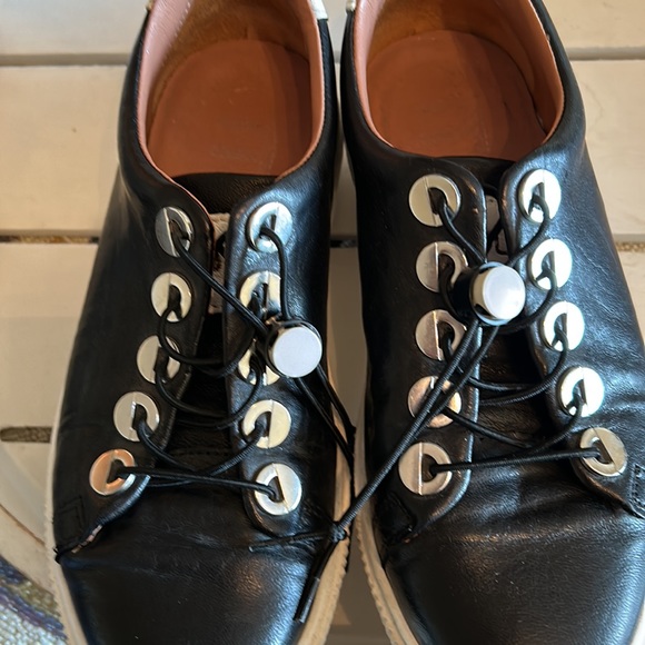 MJUS black leather slip on sneakers size 36 (US 6) - Picture 7 of 10